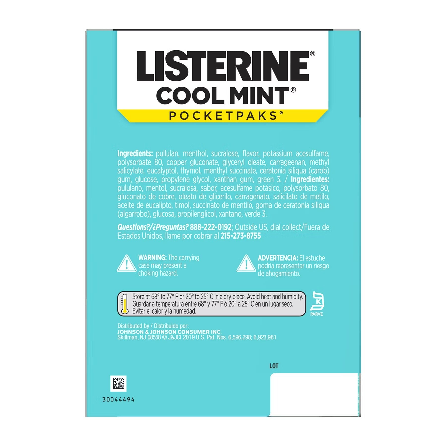 Listerine Cool Mint Pocketpaks Breath Strips (432 strips) - 72ct/6pk