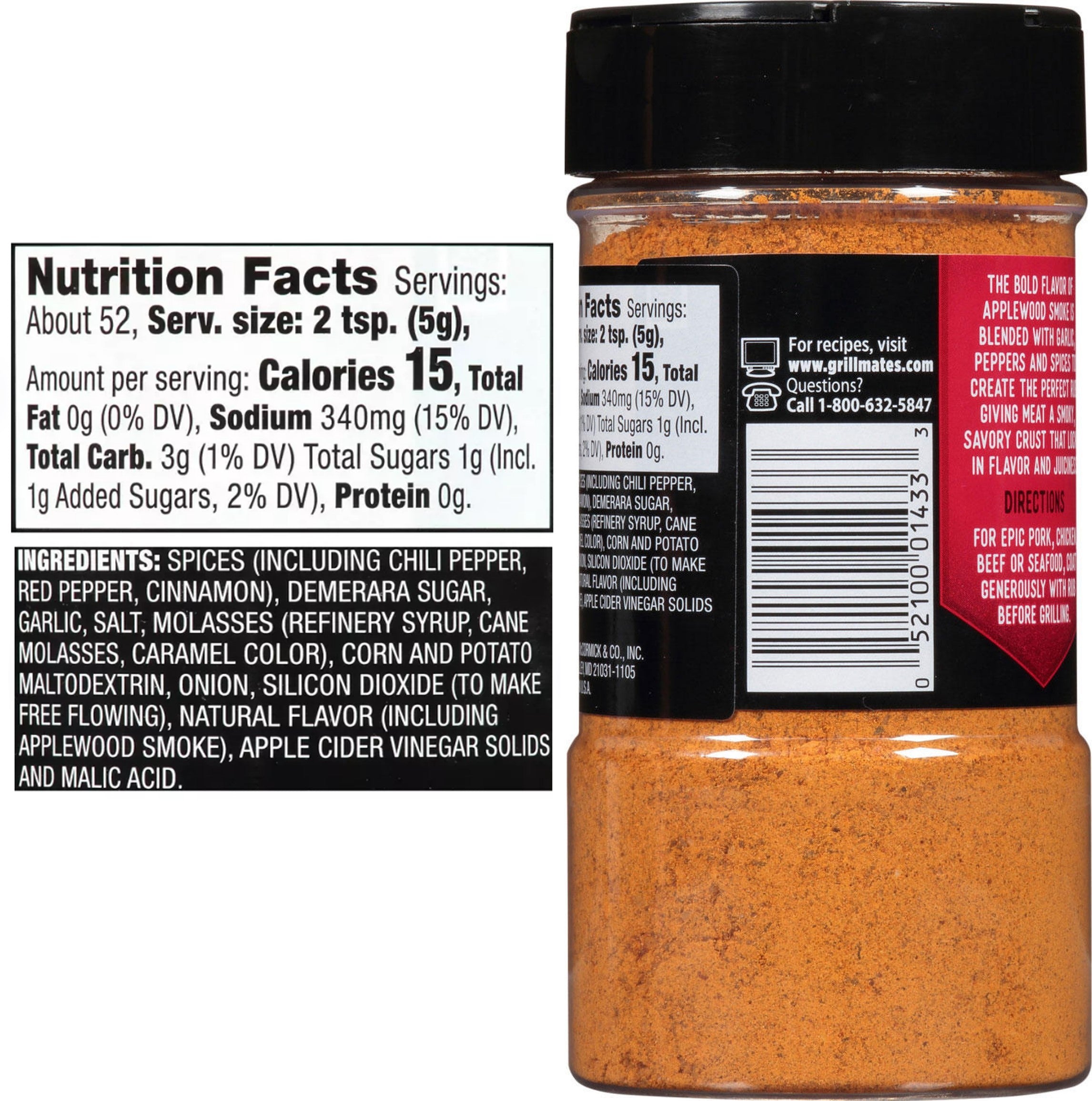 McCormick Grill Mates Applewood Rub - 9.25oz/1pk