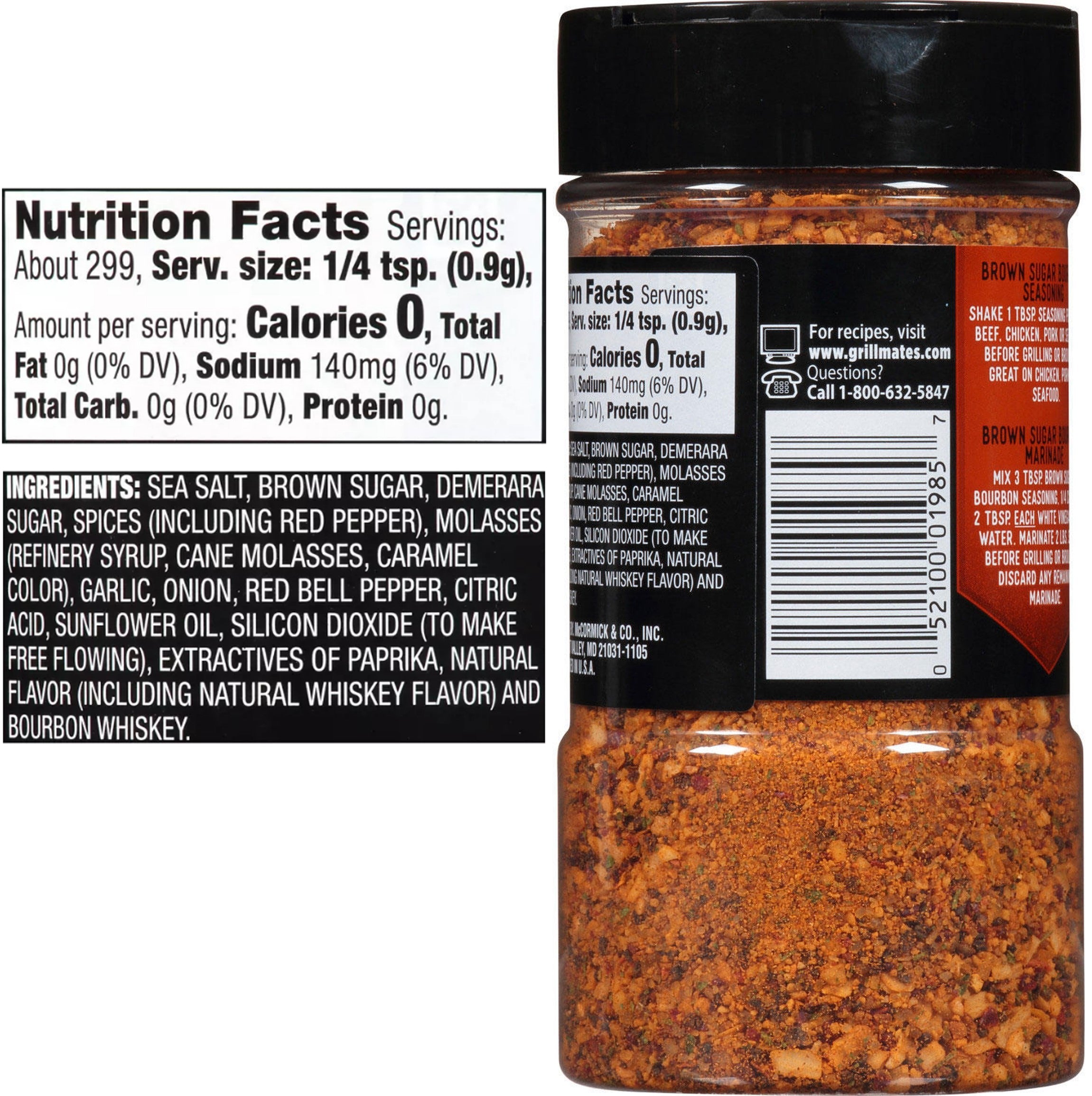 McCormick Grill Mates Brown Sugar Bourbon Seasoning - 9.5oz/1pk