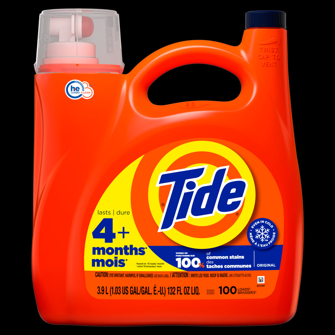 Tide Liquid Laundry Detergent Original Scent 100 Loads - 132oz/4pk