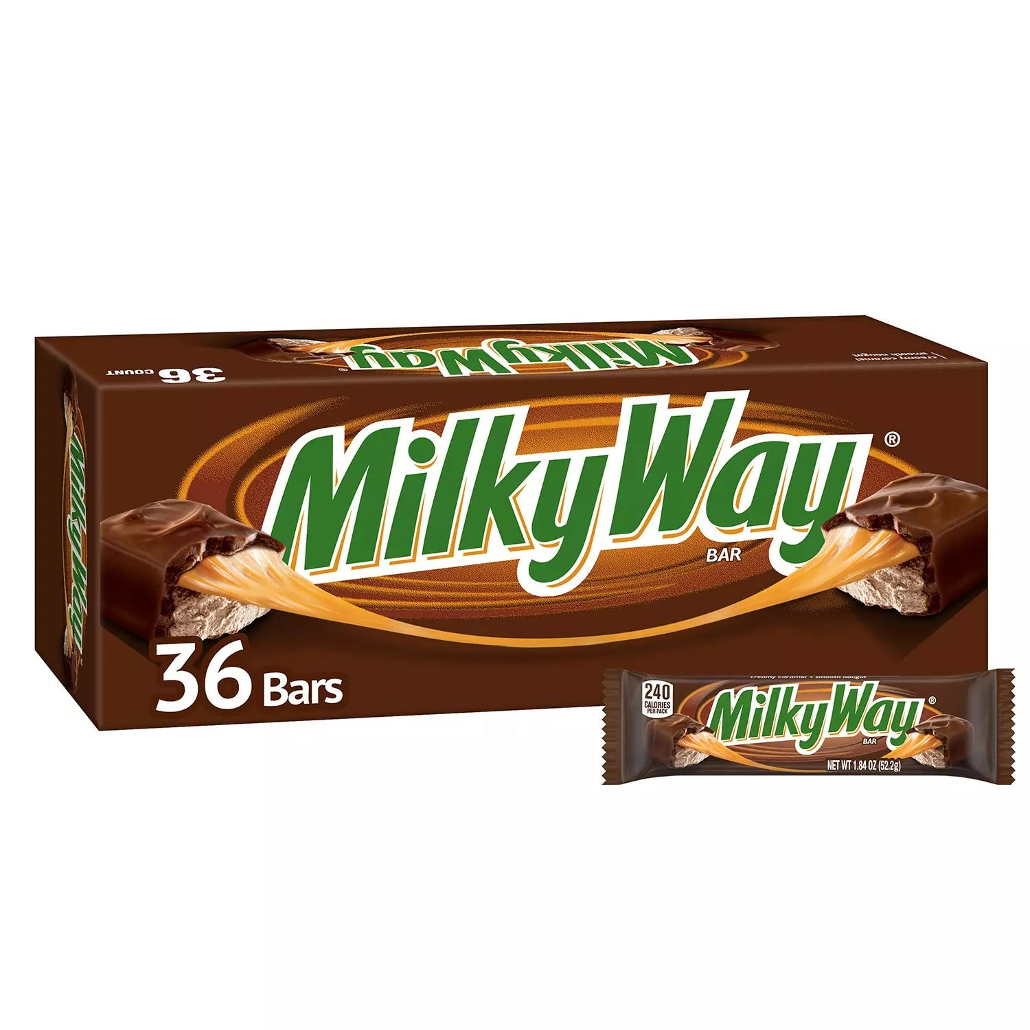 Milky Way Caramel Chocolate Full Size Candy Bars - 1.84oz/36pk