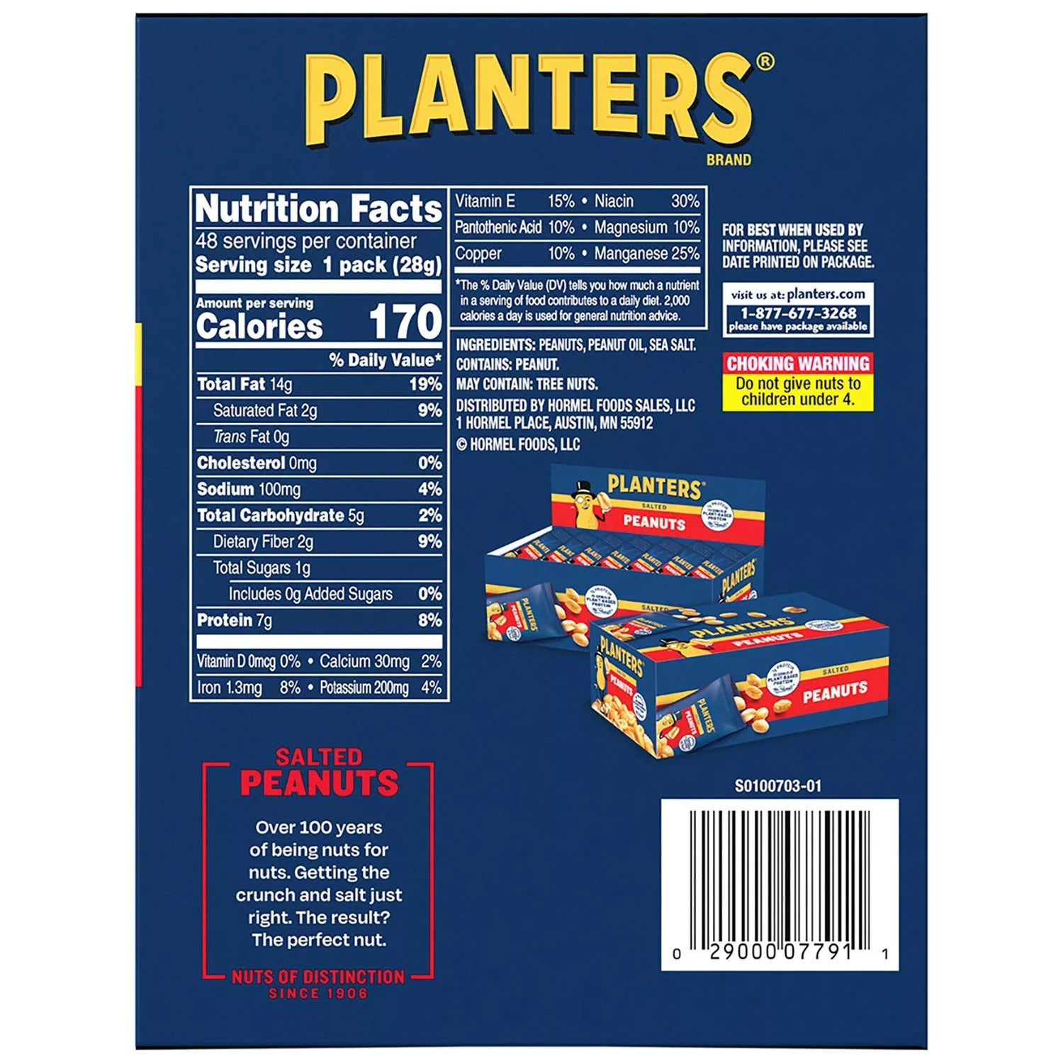 Planters Salted Peanuts - 1oz/48pk