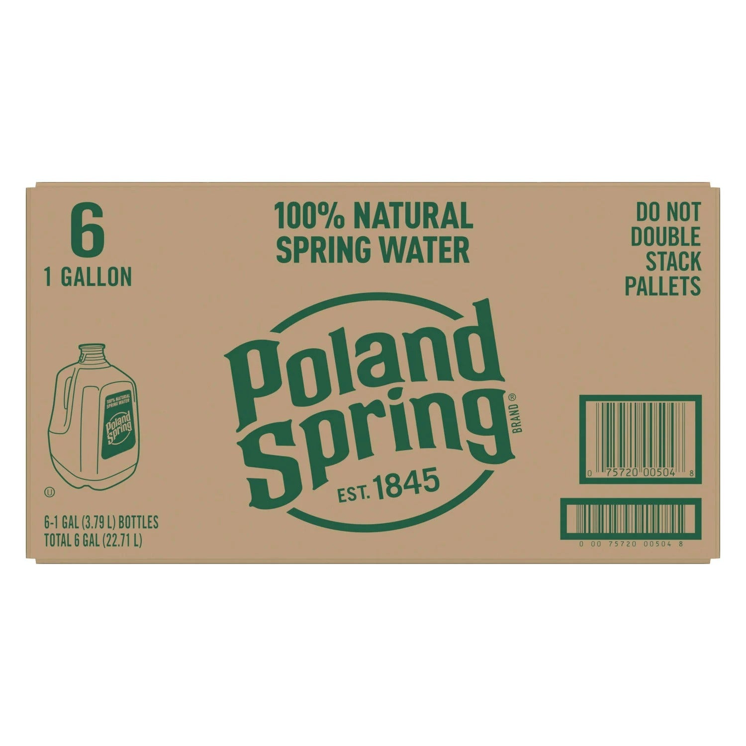 Poland Spring Water One Gallon - 3.79L/6pk