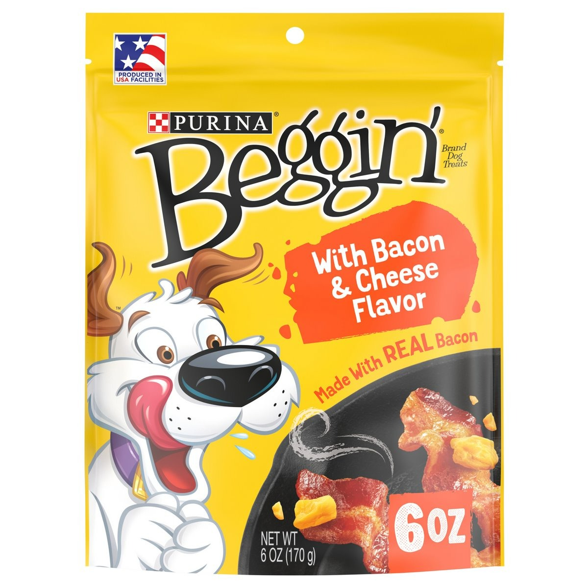 Purina Beggin Strips Dog Snacks Bacon & Cheese Flavors - 6oz/6pk