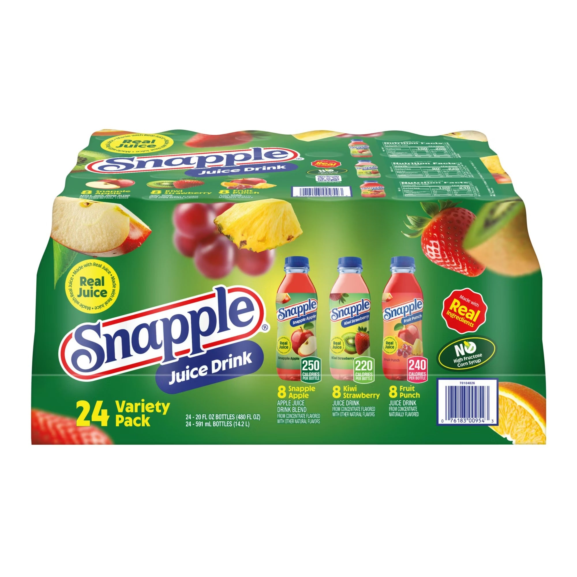 Snapple Juice Drink Variety Pack - 20oz/24pk