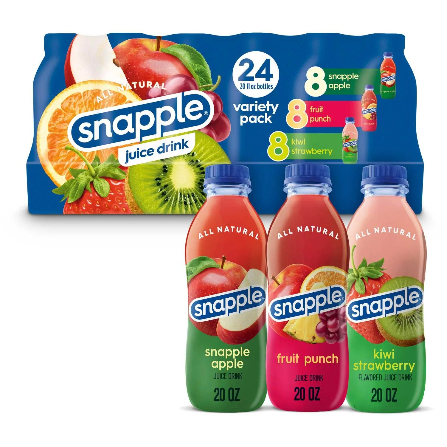 Snapple Juice Drink Variety Pack - 20oz/24pk