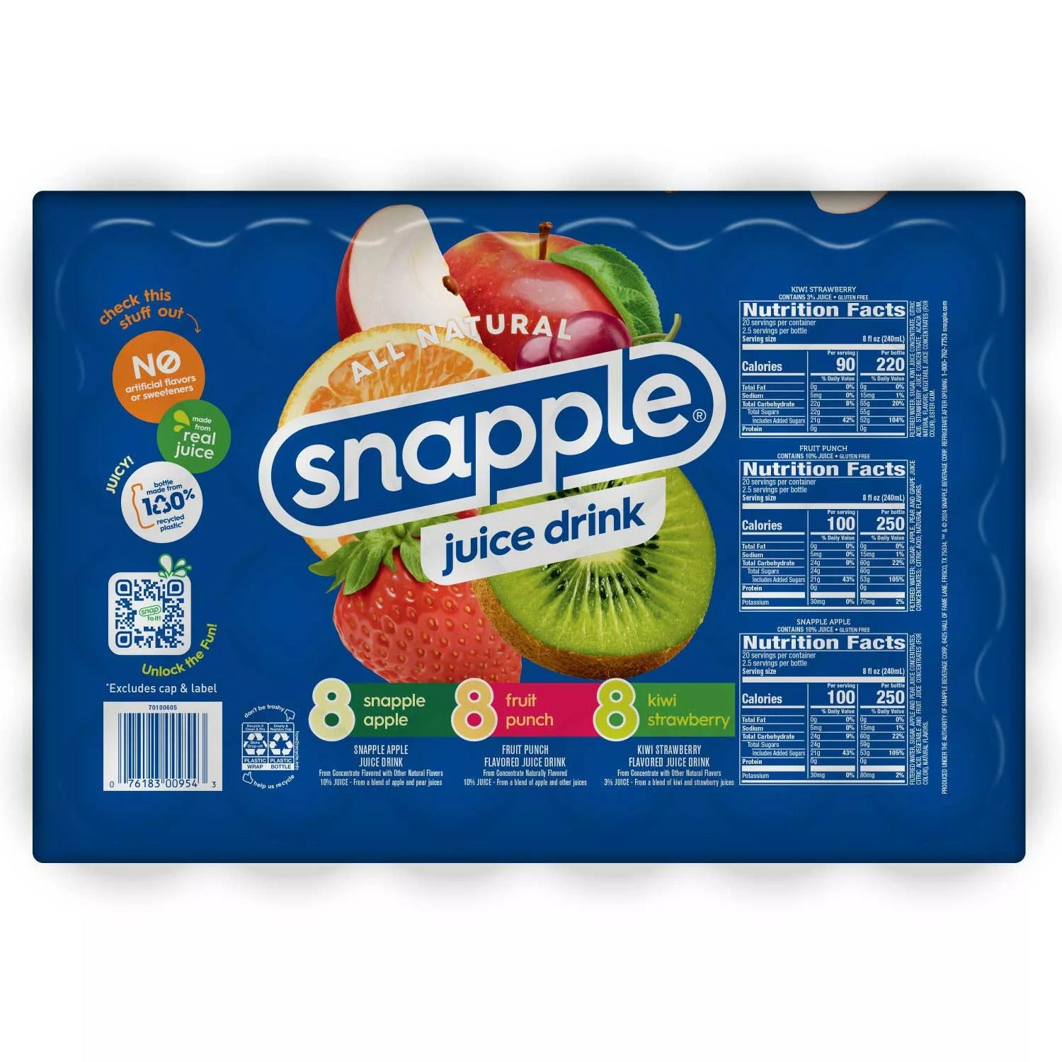 Snapple Juice Drink Variety Pack - 20oz/24pk