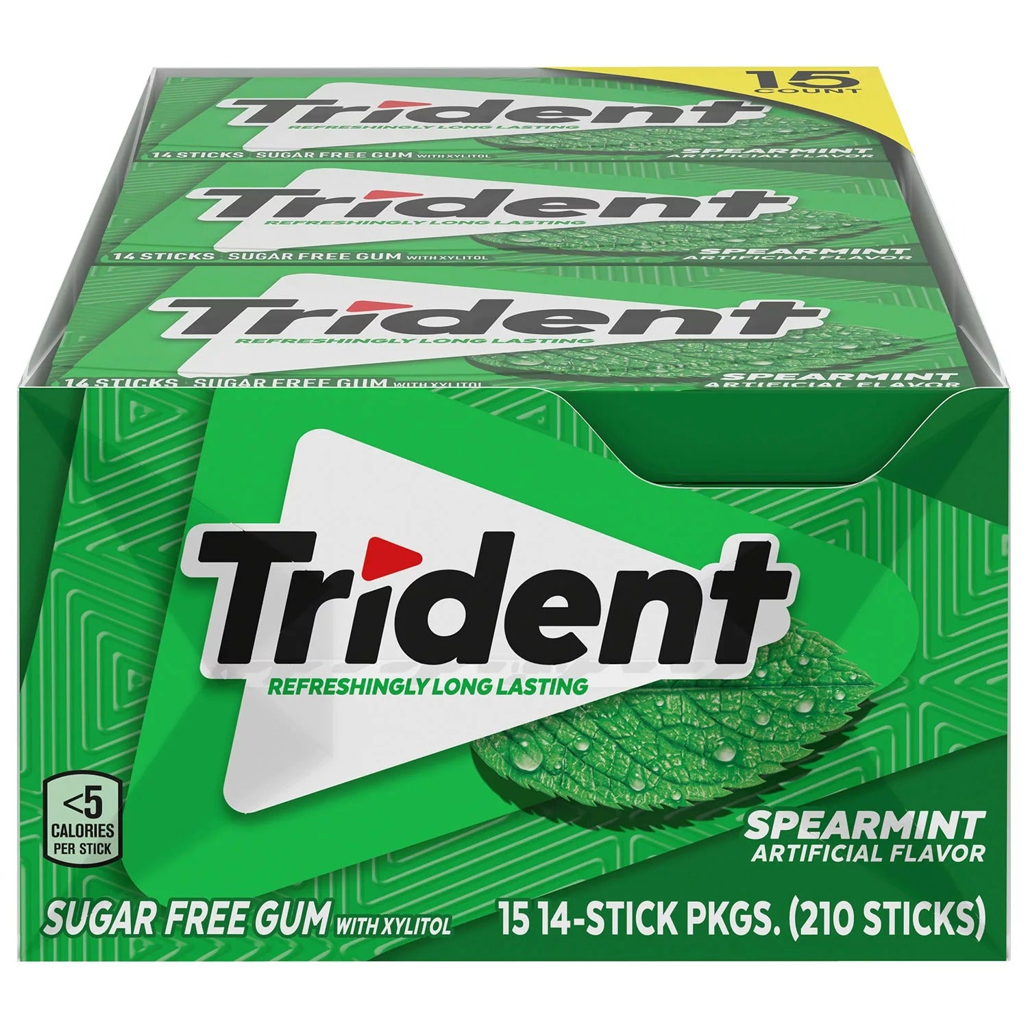 Trident Spearmint Sugar-Free -14ct/15pk