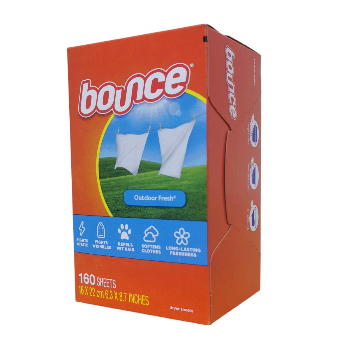 Bounce Dryer Sheets Outdoor Fresh Scent - (2x160)ct/1pk