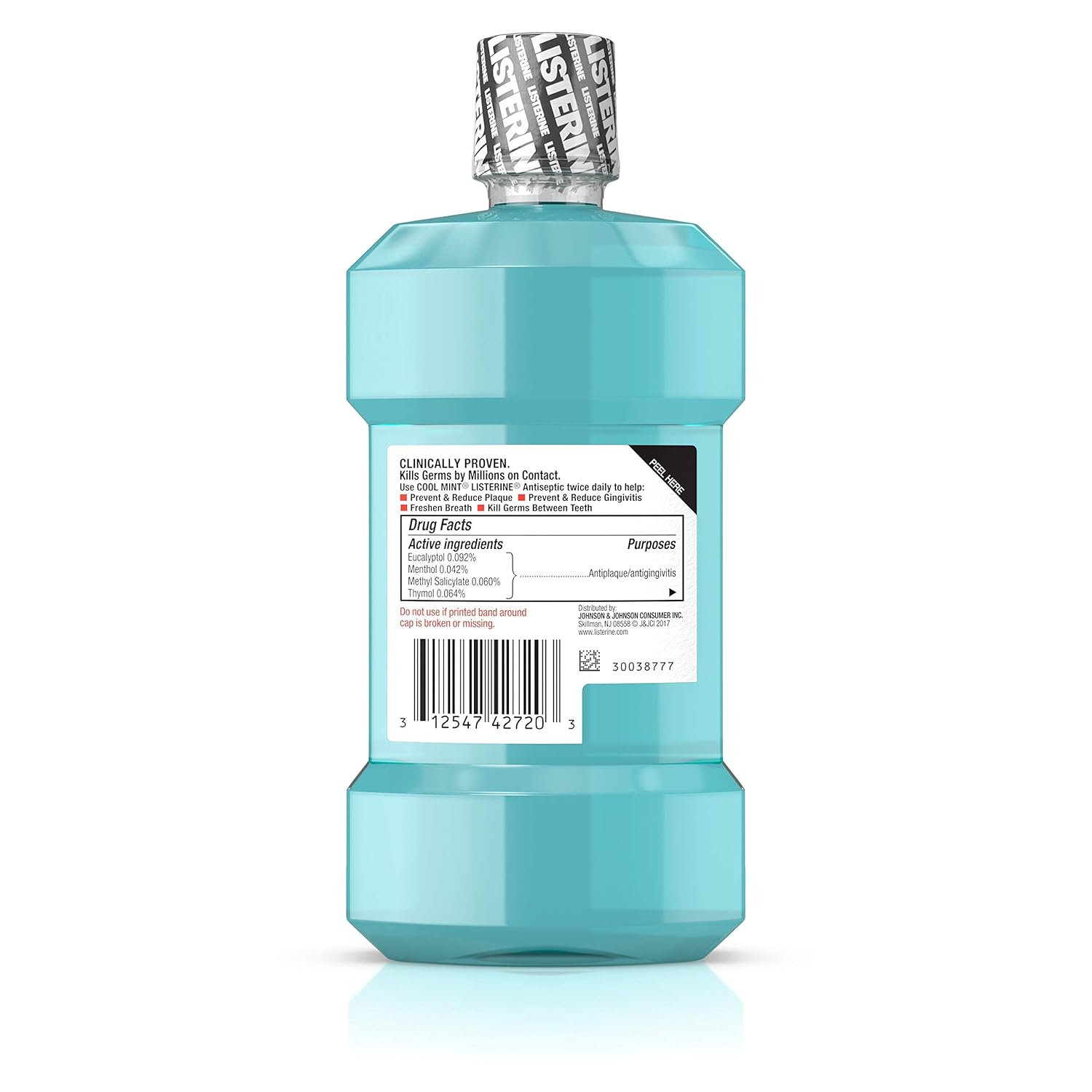 Listerine Cool Mint Antiseptic Mouthwash - 250ml/6pk