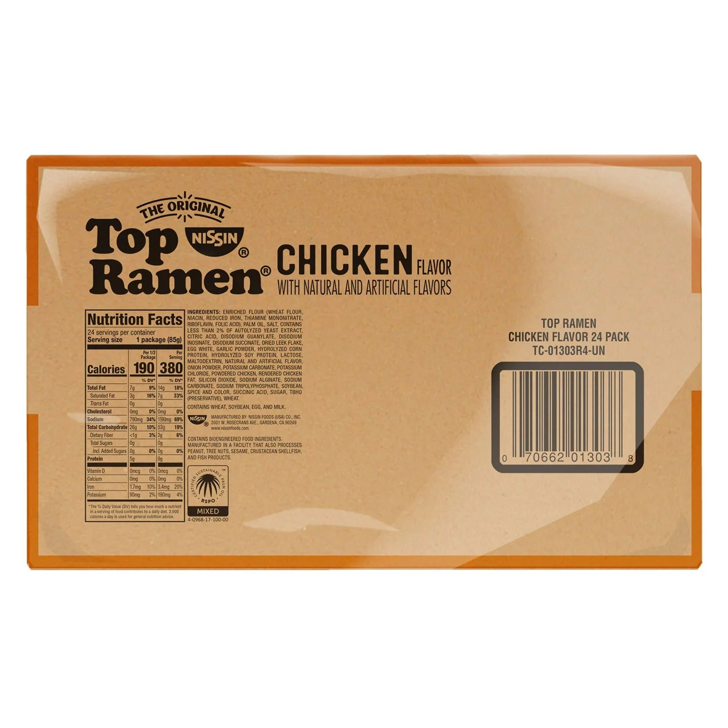 Nissin TOP RAMEN Chicken - 3oz/24pk