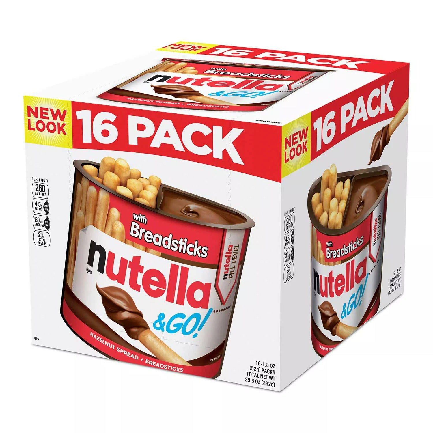 Nutella & Go hazelnut Spread+Breadsticks - 1.8oz/16pk