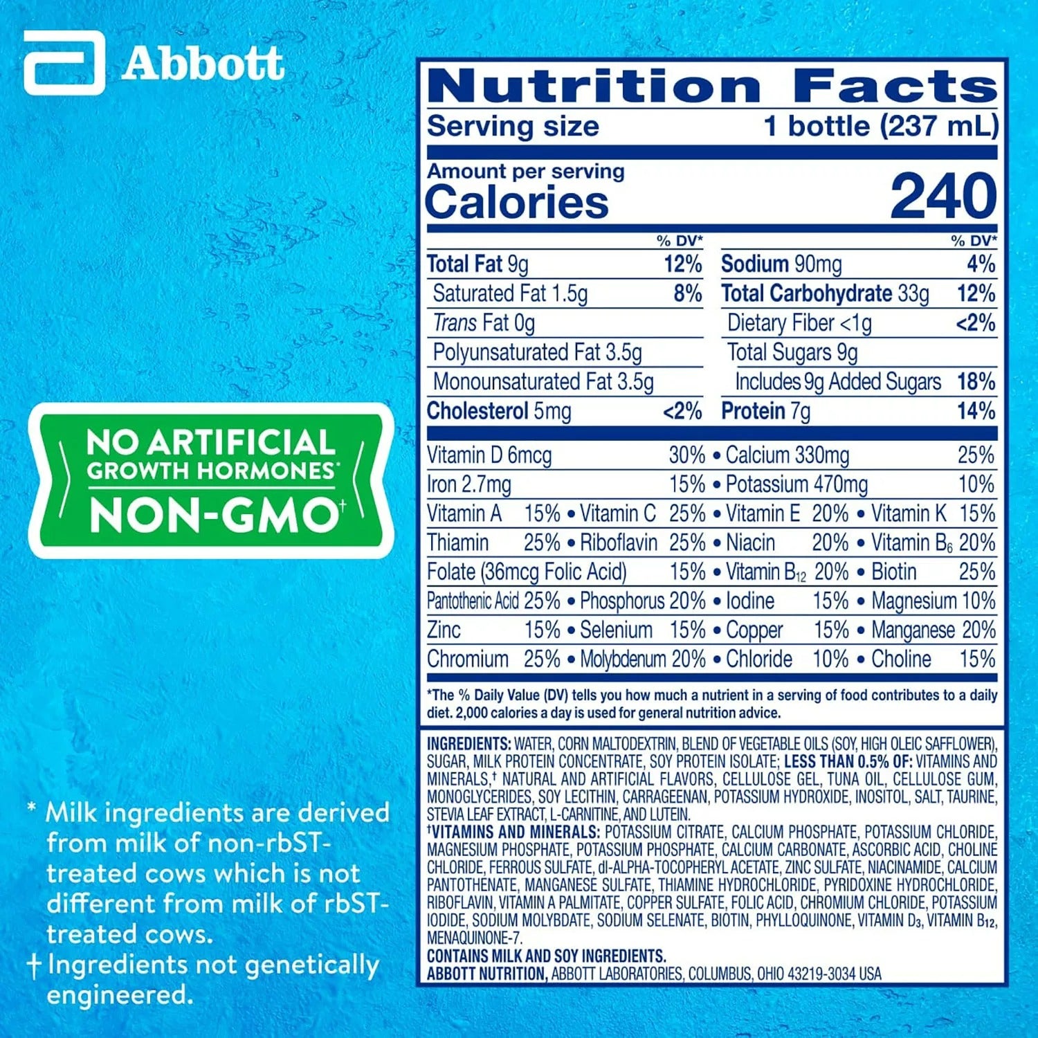 PediaSure Grow and Gain Nutrition Shake for Kids Vanilla - 8oz/24 pk