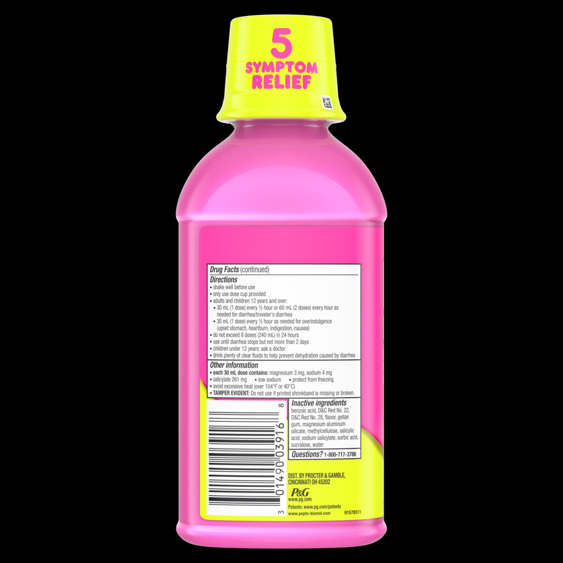 Pepto Bismol Liquid for Nausea: Heartburn Indigestion Upset Stomach and Diarrhea - Fast Relief for 5 Symptoms Original Flavor - 16oz/12pk