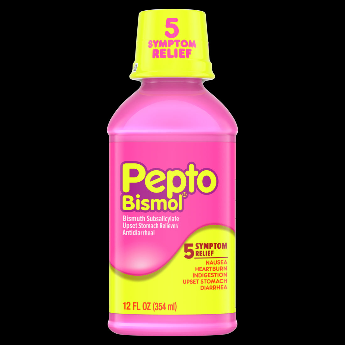 Pepto Bismol Liquid for Nausea: Heartburn Indigestion Upset Stomach and Diarrhea - Fast Relief for 5 Symptoms Original Flavor - 12oz/12pk