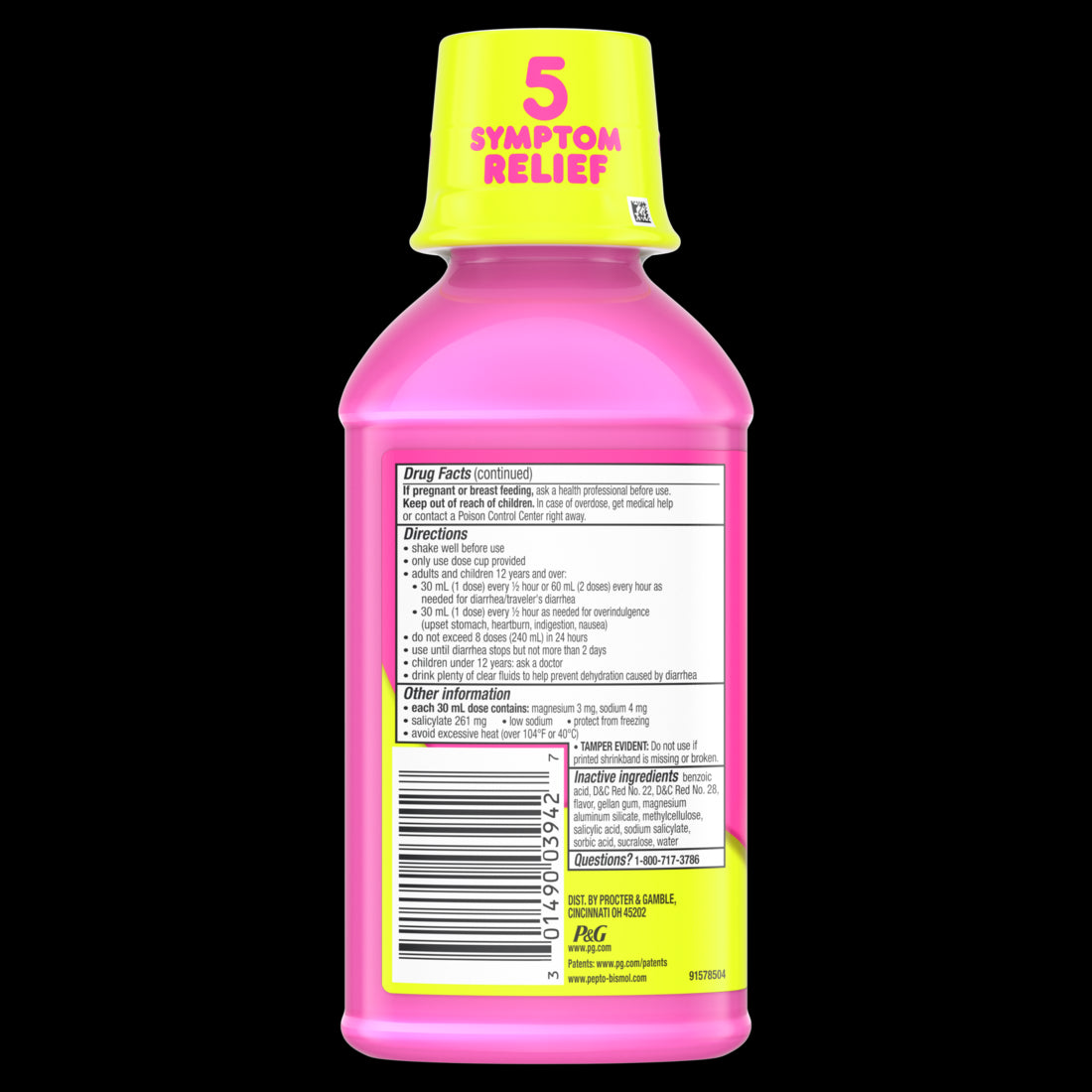 Pepto Bismol Liquid for Nausea: Heartburn Indigestion Upset Stomach and Diarrhea - Fast Relief for 5 Symptoms Original Flavor - 12oz/12pk