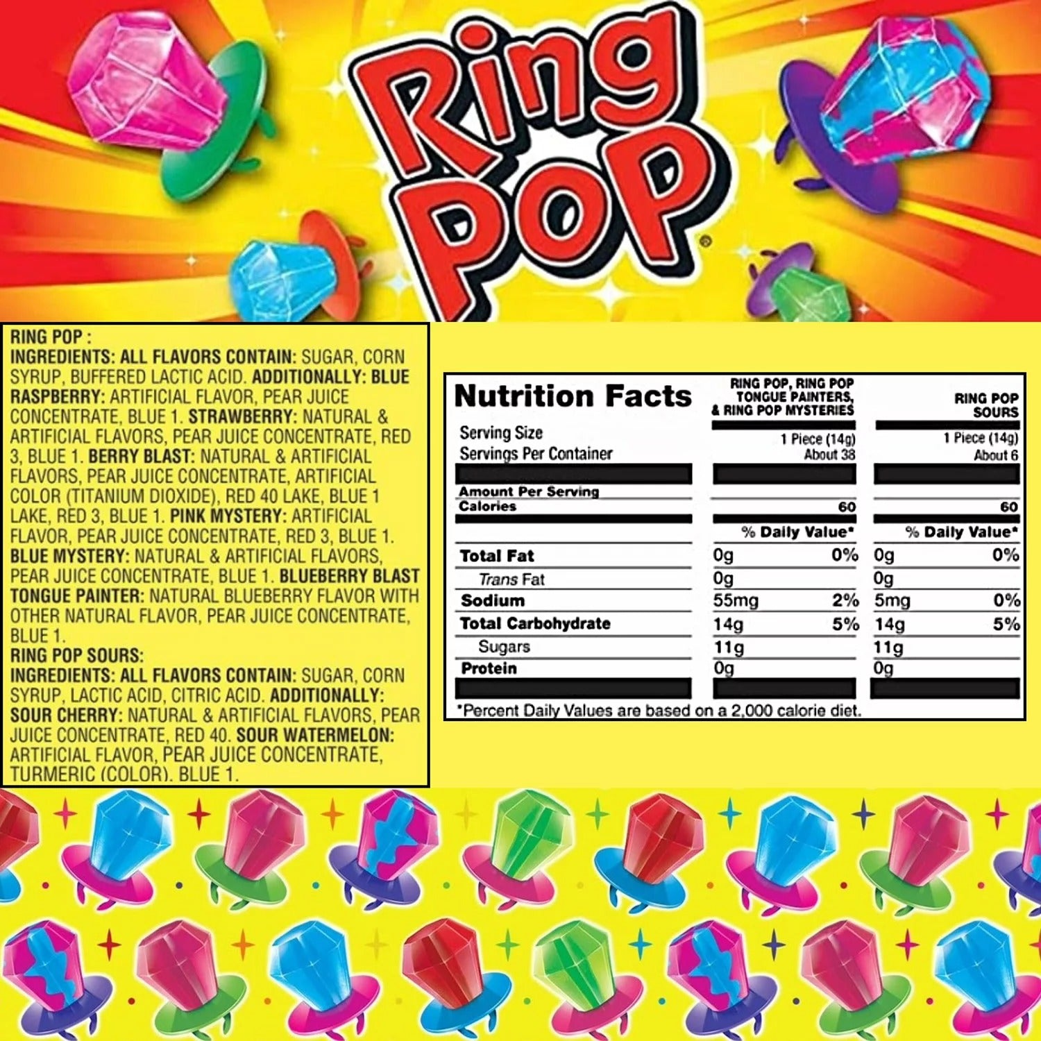Ring Pop Variety Pack - 0.5oz/44pk