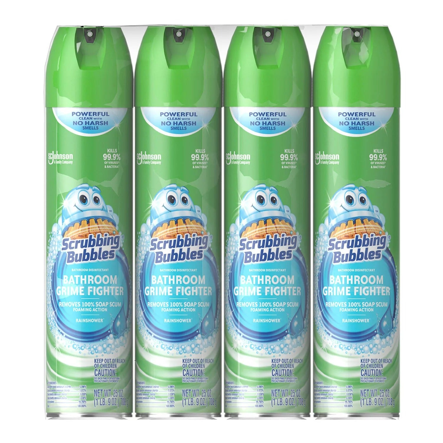 Scrubbing Bubbles Foaming Bathroom Cleaner Rainshower - 25oz/4pk