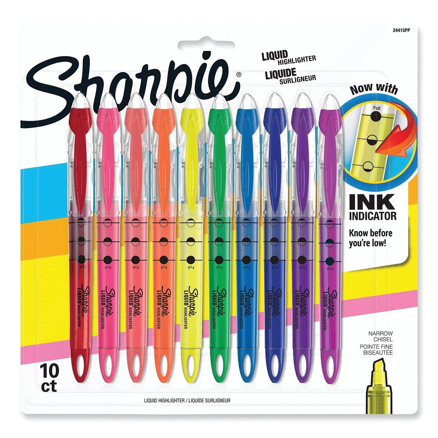 Sharpie Accent Liquid Pen Style Highlighter Chisel Tip Assorted - 10ct/1pk