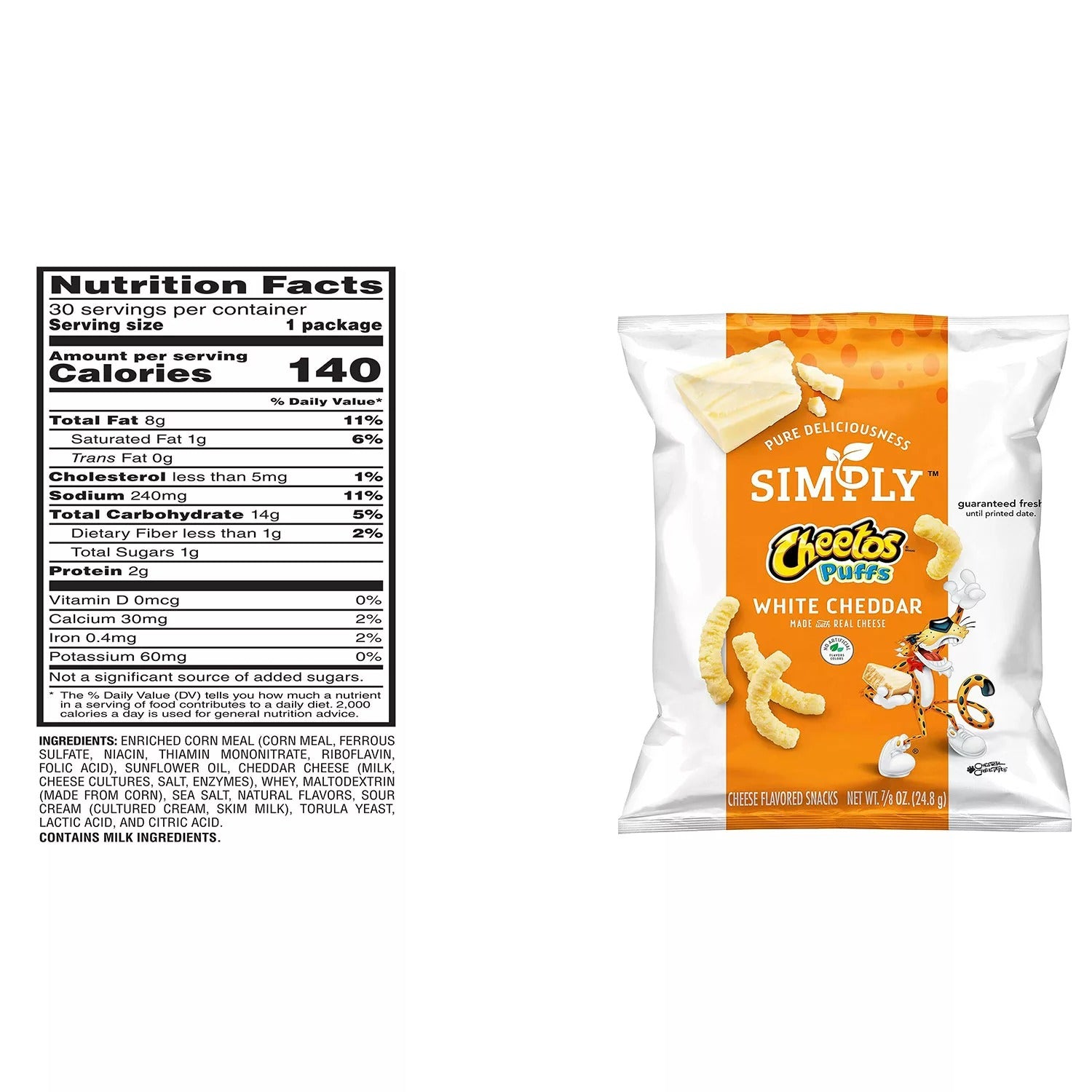 Simply Cheetos White Cheddar Puffs - 30pk