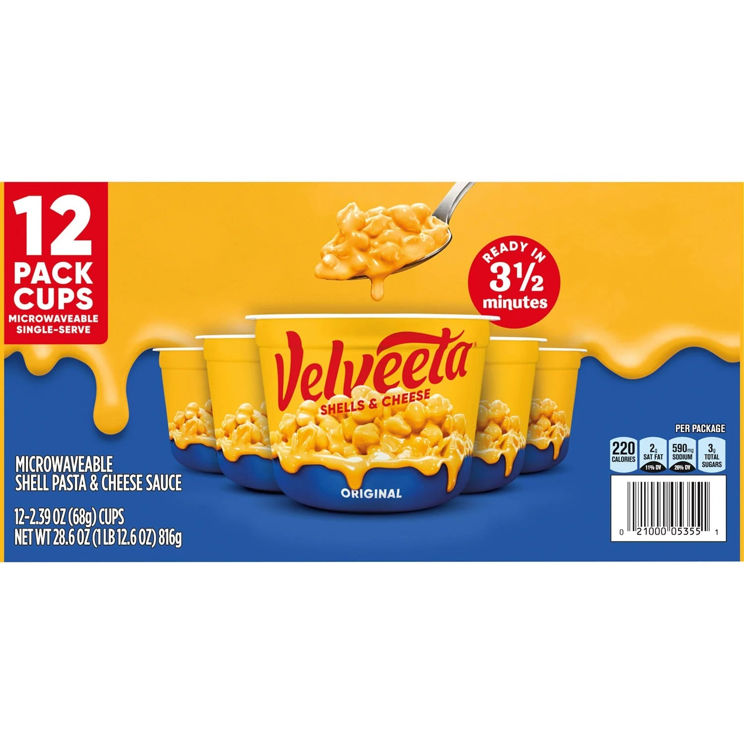 Velveeta Shells & Cheese Cups - 2.39oz/12pk