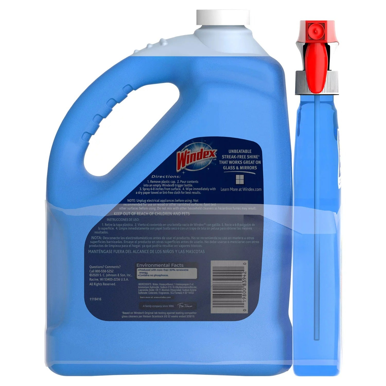 Windex Original Glass Cleaner 32oz Trigger + 128oz Refill - 160oz/1pk