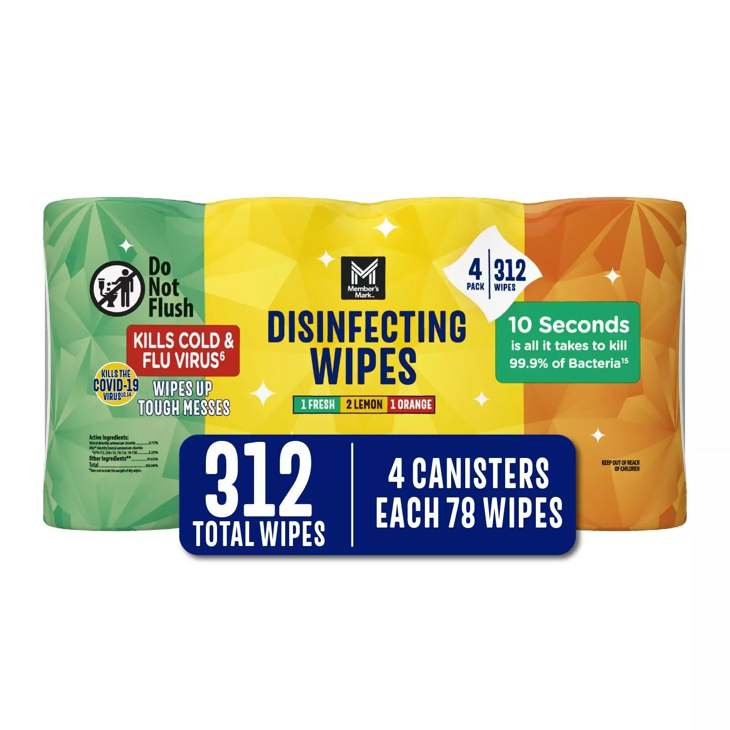 Member's Mark Disinfecting Wipes Variety Pack - 78ct/4pk