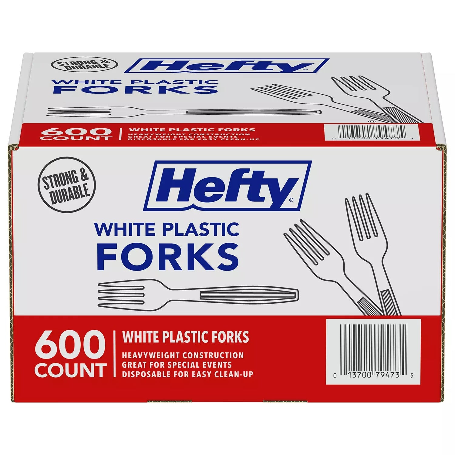 Hefty White Plastic Forks - 600ct/1pk