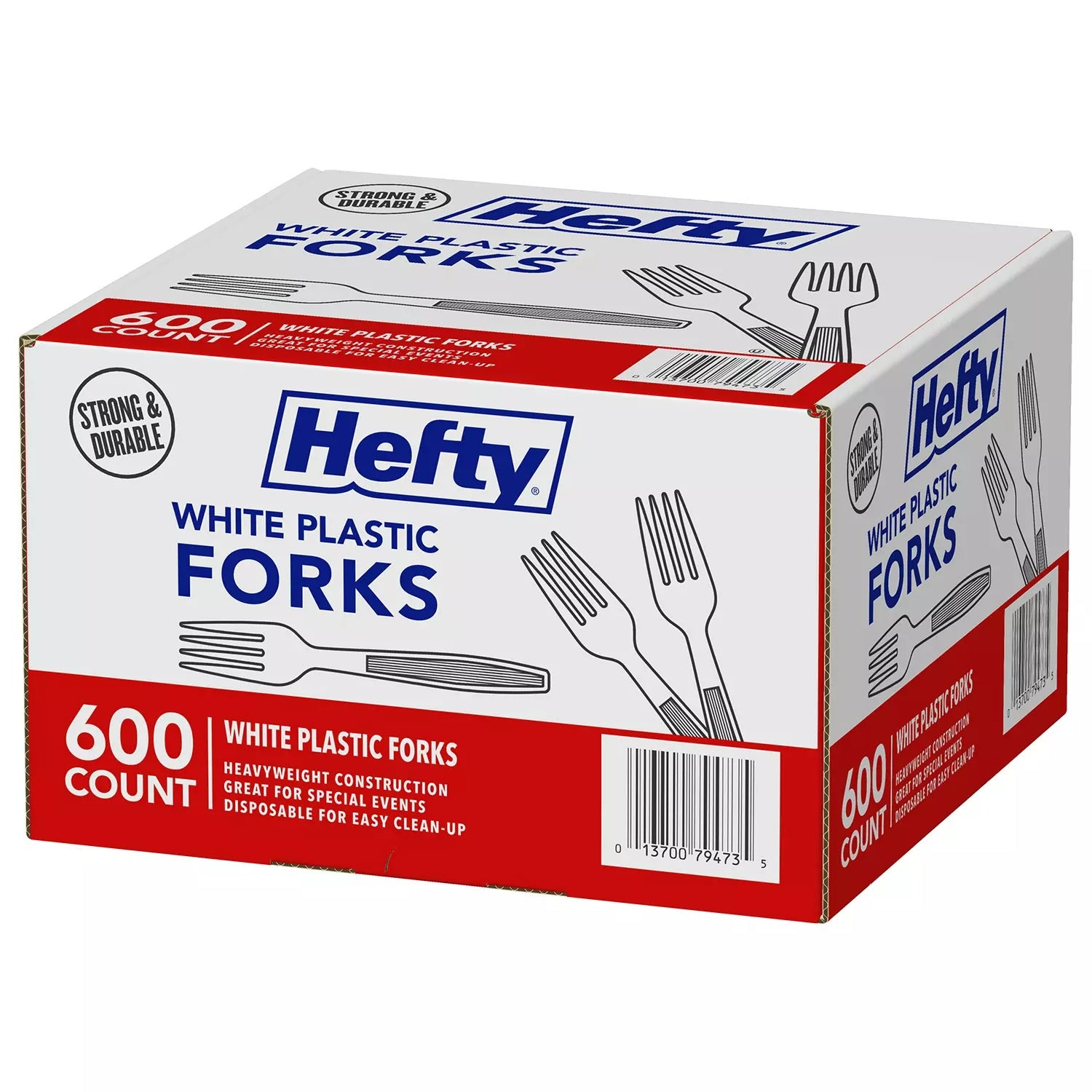 Hefty White Plastic Forks - 600ct/1pk