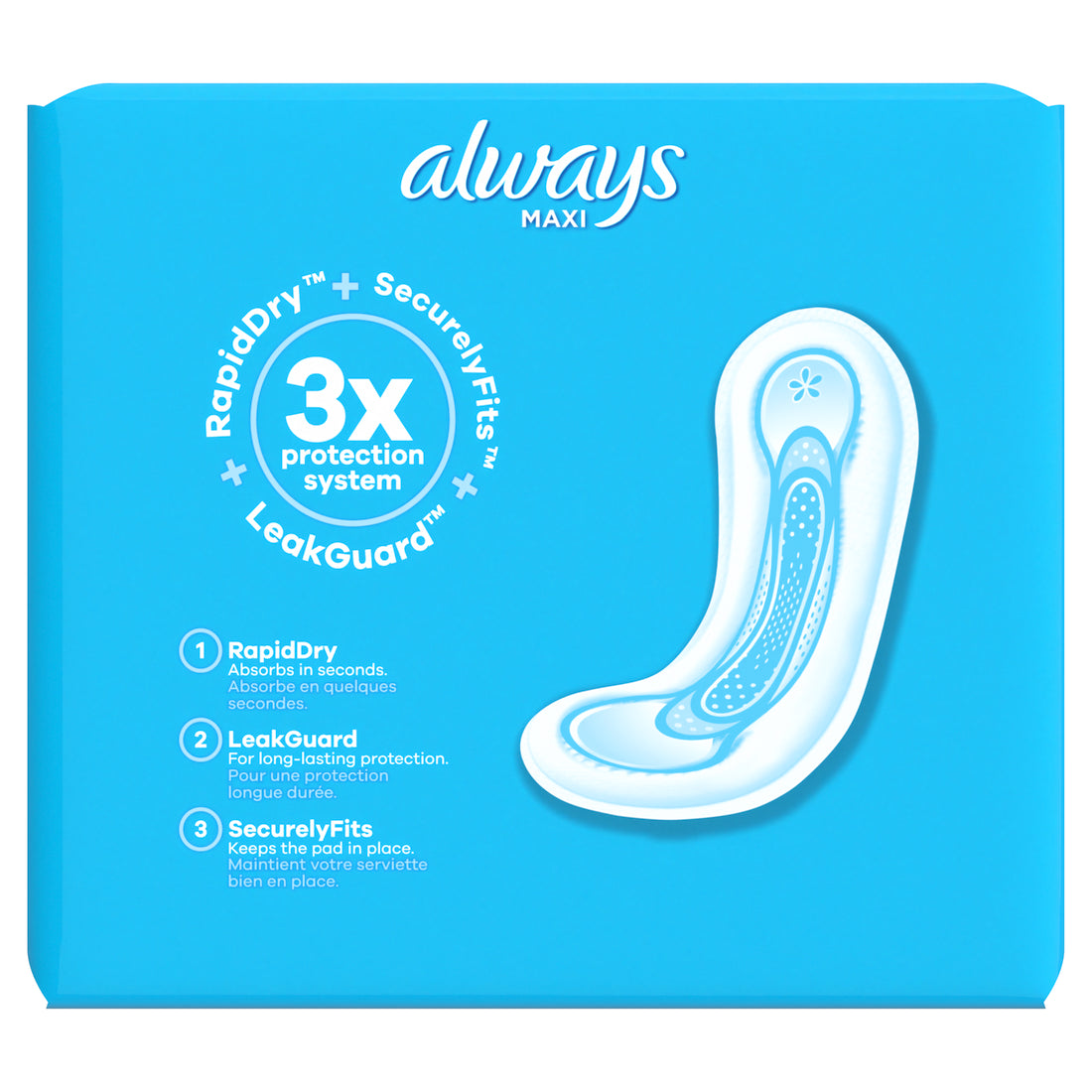 Always Maxi Daytime Pads with Wings Size 2 Super - 26ct/6pk