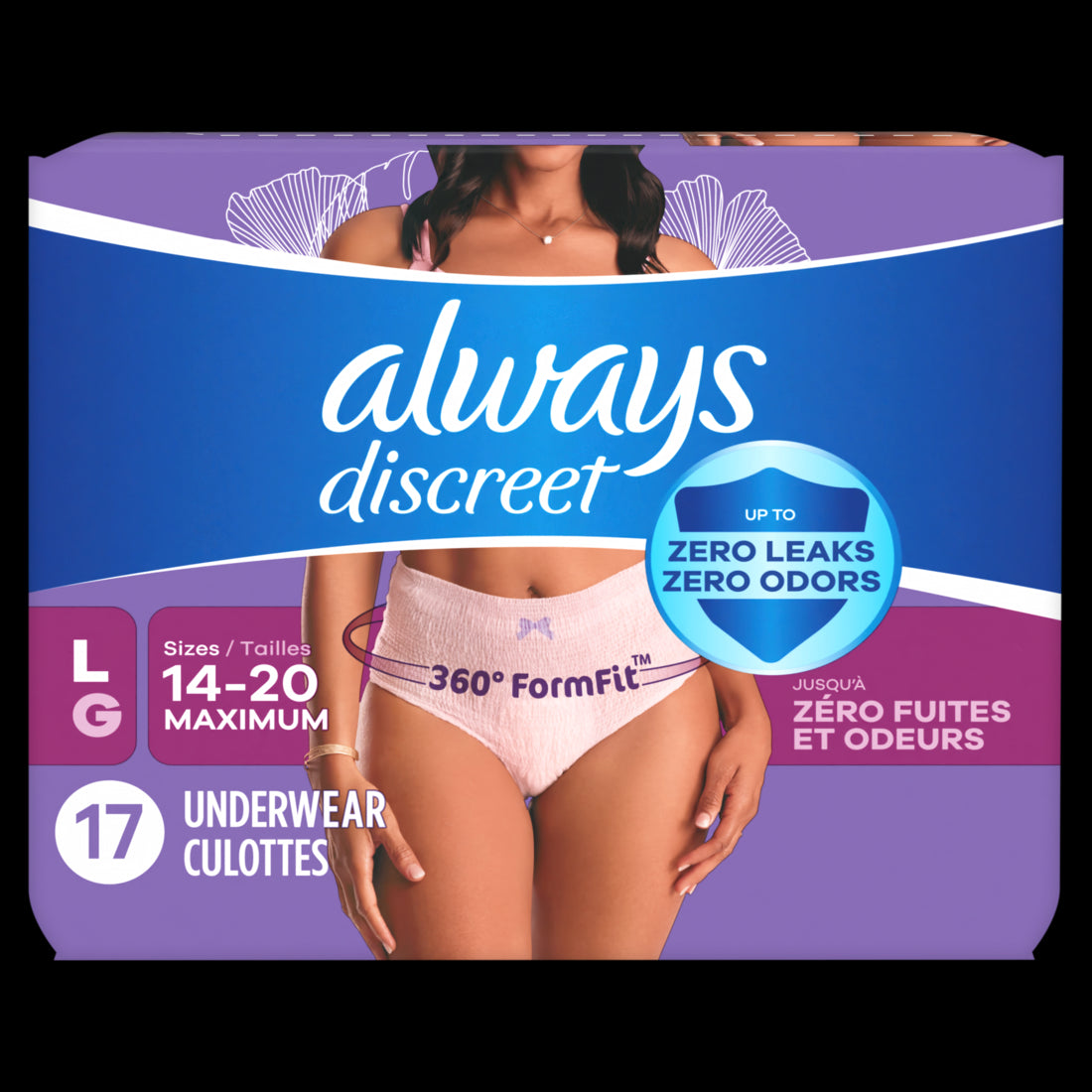 Always Discreet Underwear Maximum Protection Large - 17ct/3pk