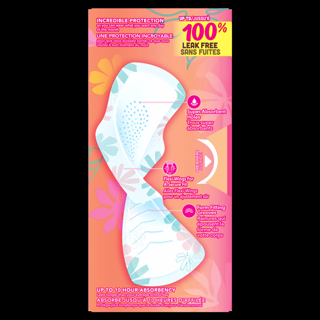 Always Radiant Teen Feminine Pads with FlexFoam Size 1 Regular with Wings Unscented - 28ct/6pk