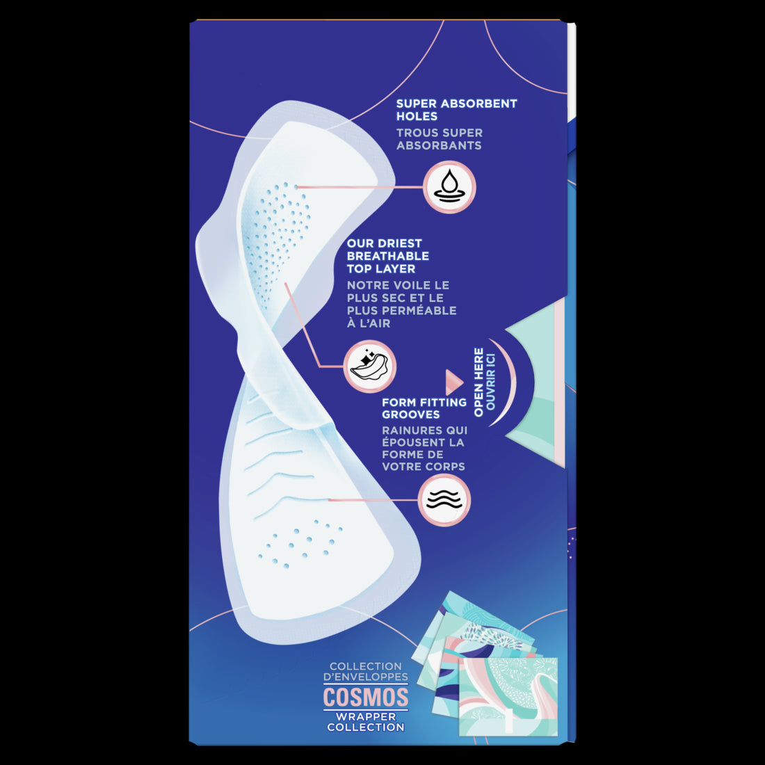 Always Infinity Feminine Pads for Women Size 4 Overnight with Wings Unscented - 26ct/6pk