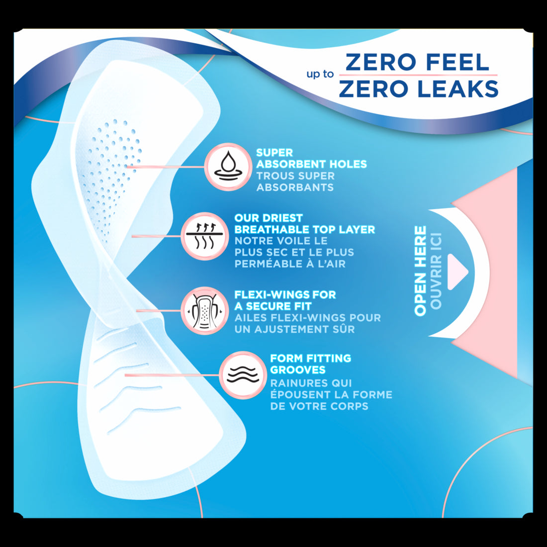 Always Infinity with FlexFoam Pads for Women Size 1 Regular Absorbency with Wings Unscented - 18ct/4pk