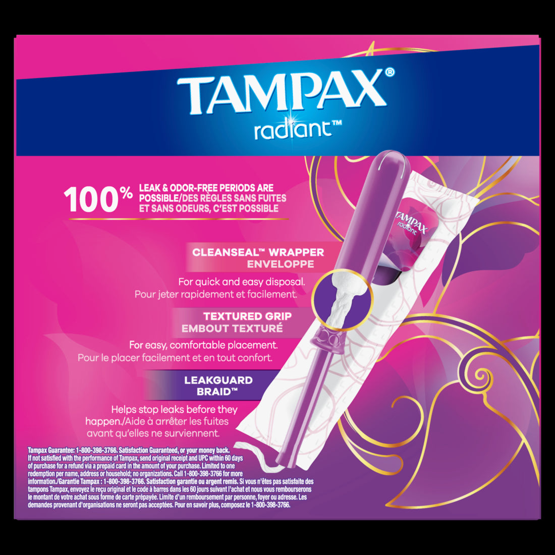 Tampax Radiant Cleanseal Wrapper Regular & Super - 28ct/6pk