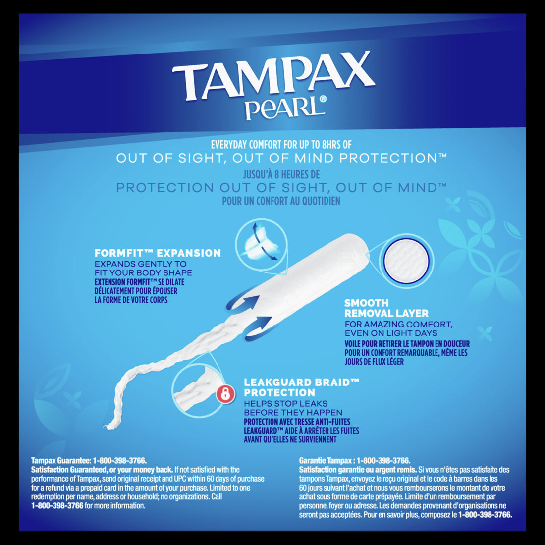 Tampax Pearl Tampons Ultra Absorbency Unscented - 18ct/12pk