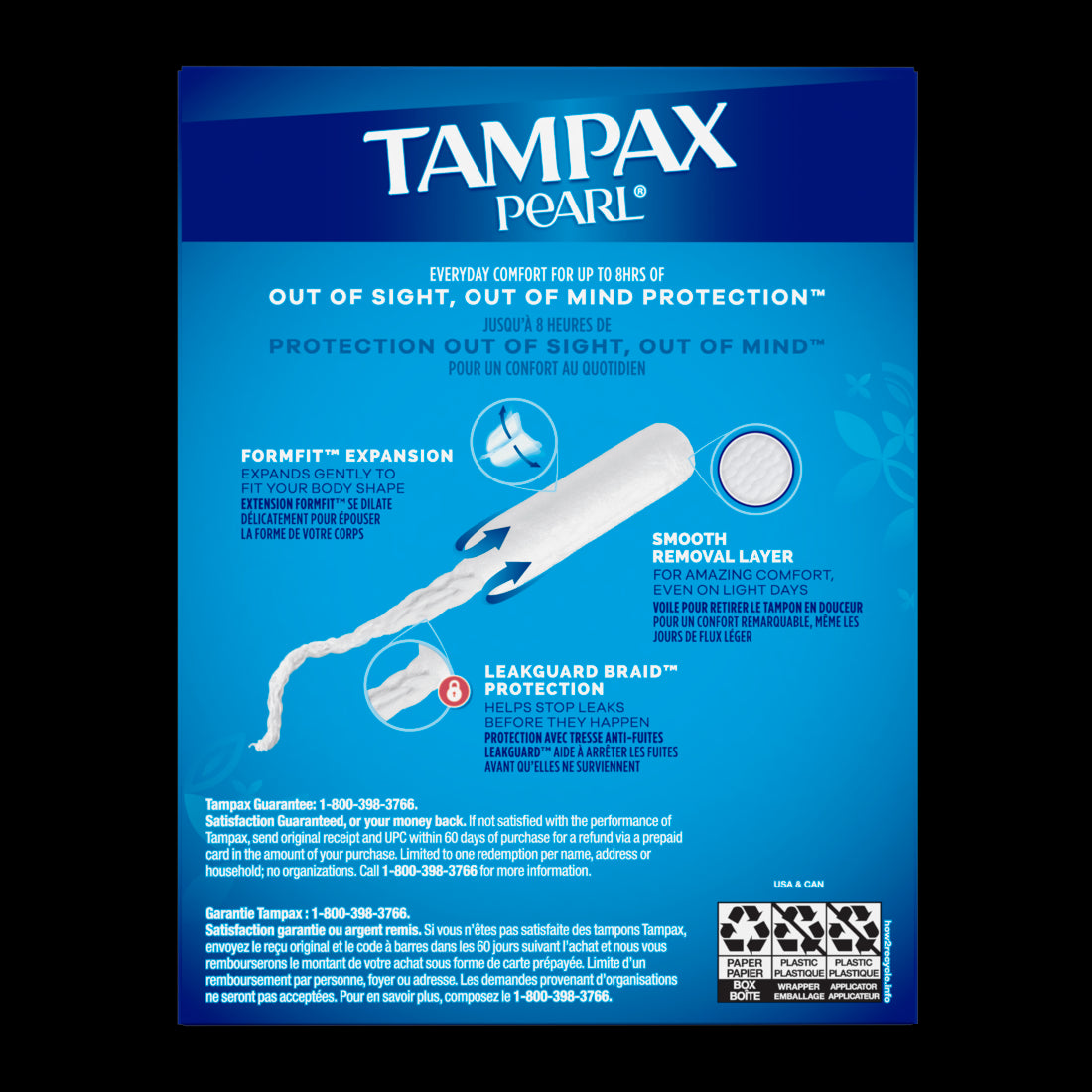 Tampax Pearl Tampons Super Absorbency Unscented - 18ct/12pk