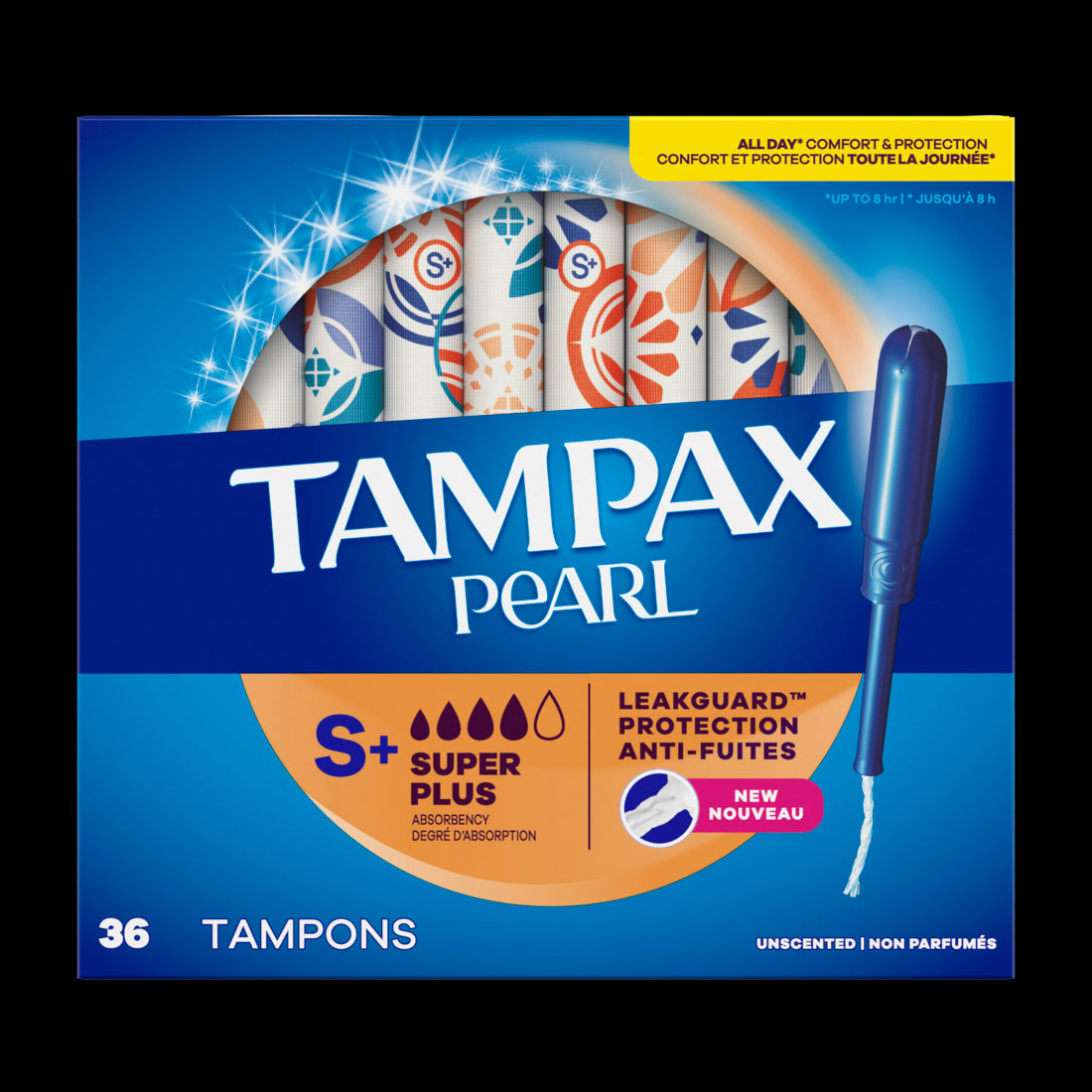 Tampax Pearl Tampons Super Plus Absorbency - 36ct/12pk