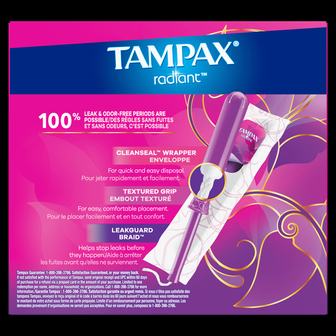 Tampax Radiant Tampons Trio Pack Regular/Super/Super Plus Absorbency Unscented - 28ct/6pk