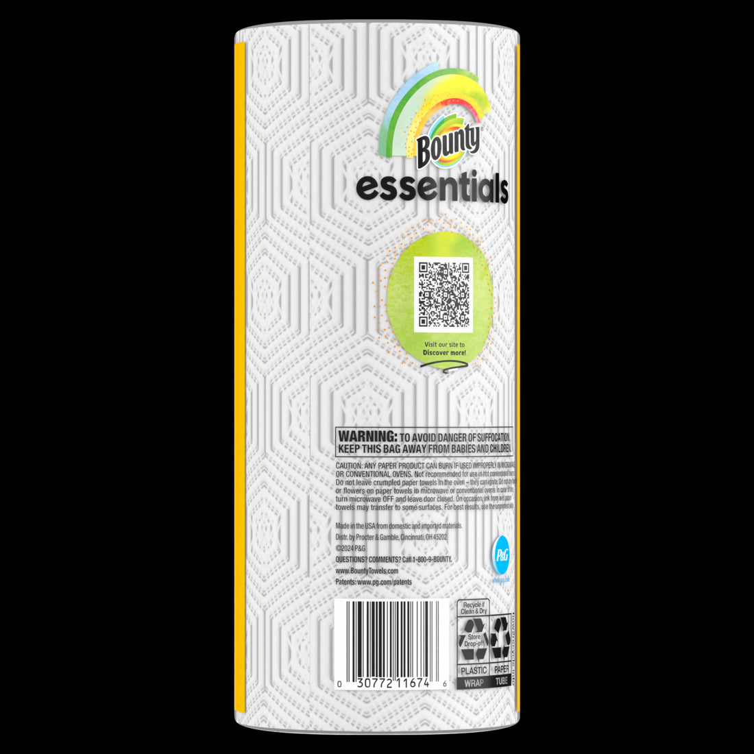 Bounty Essentials Full Sheet Paper Towels Single Plus Roll White - (1x53)ct/30pk