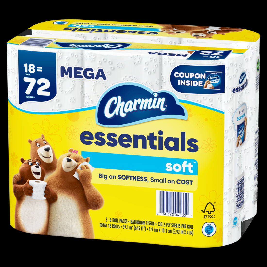 Charmin Essentials Soft Toilet Paper Mega Rolls - (18x330)ct/1pk