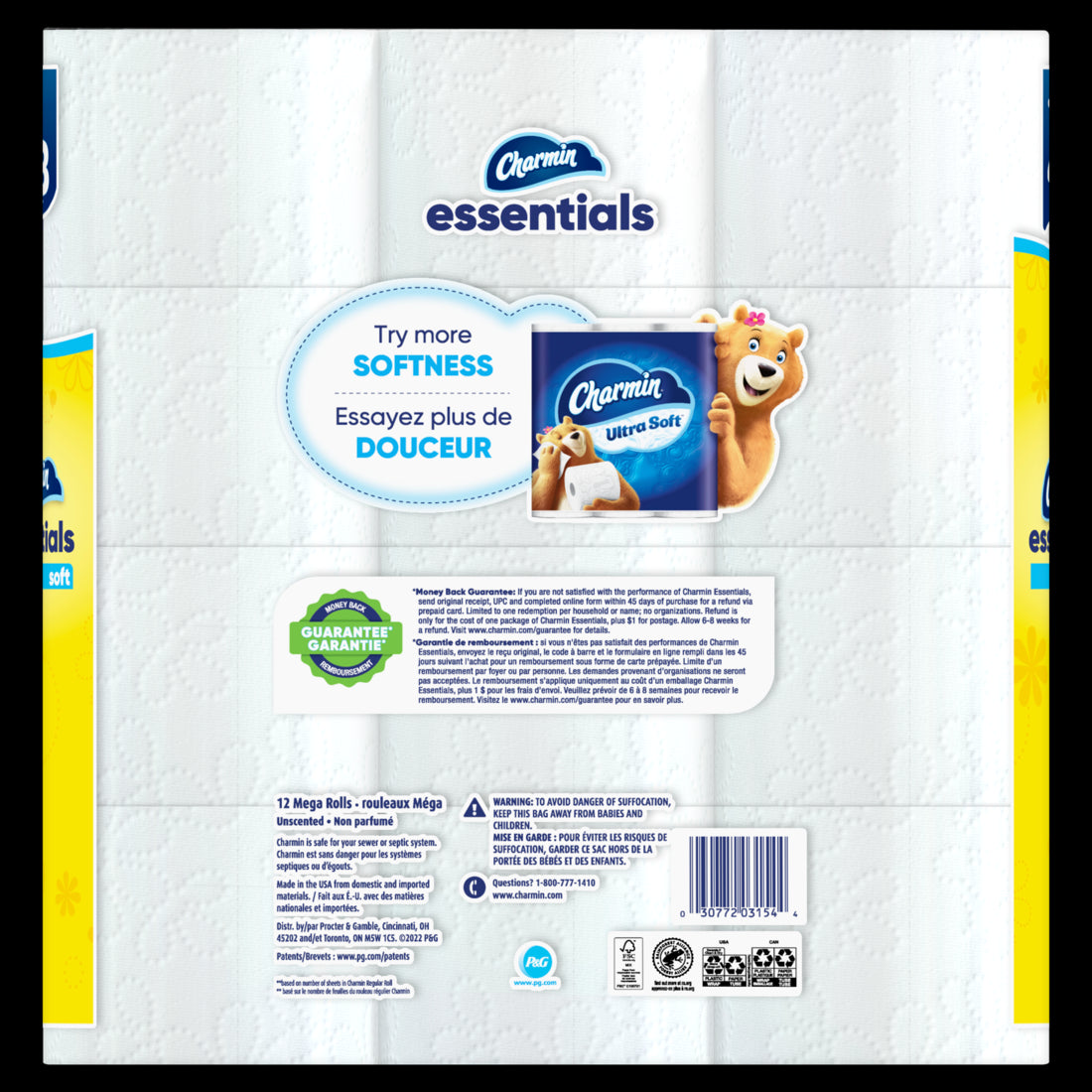 Charmin Essentials Soft Toilet Paper Mega Rolls - (12x330)ct/4pk