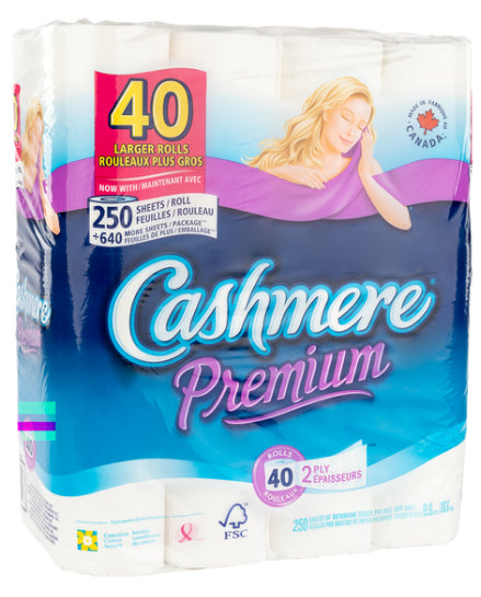 Cashmere Premium 2-ply Bathroom Tissue - 250ct/40pk