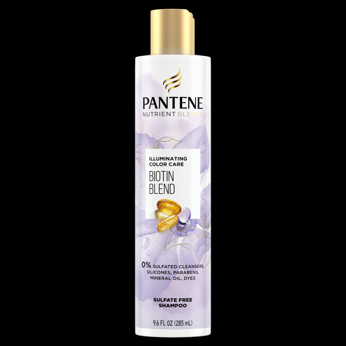 Pantene Nutrient Blends Illuminating Color Care Biotin Sulfate Free Shampoo - 9.6oz/4pk