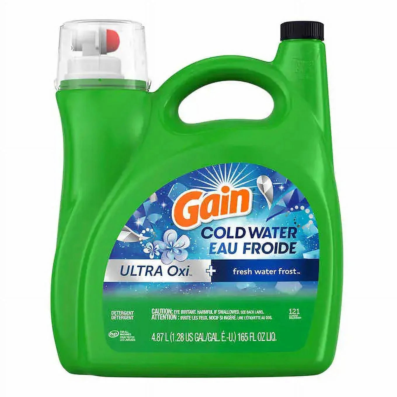 Gain Cold Water Liquid Laundry Detergent with Oxi 121 Washloads - 165oz/1pk