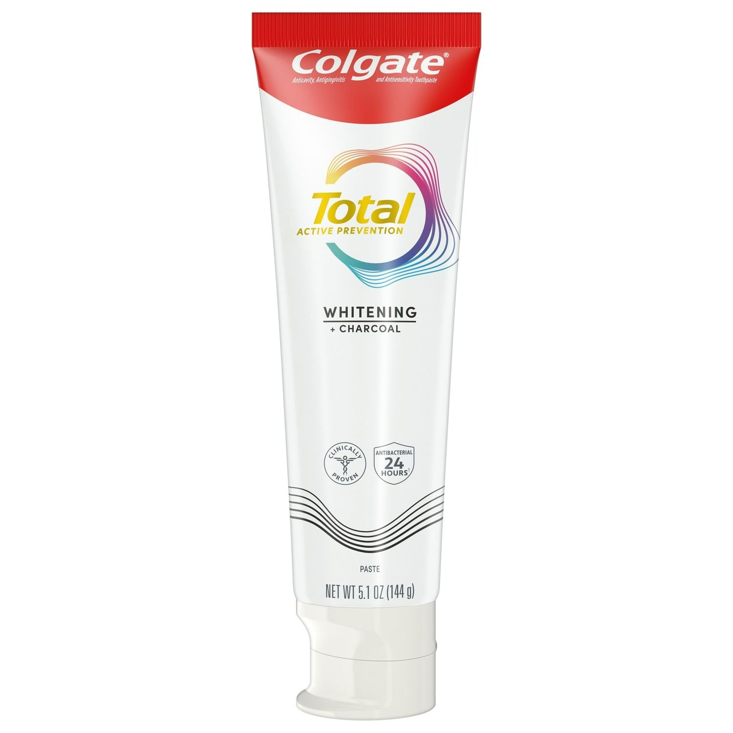 Colgate Total Toothpaste Whitening + Charcoal Paste - 5.1oz/24pk