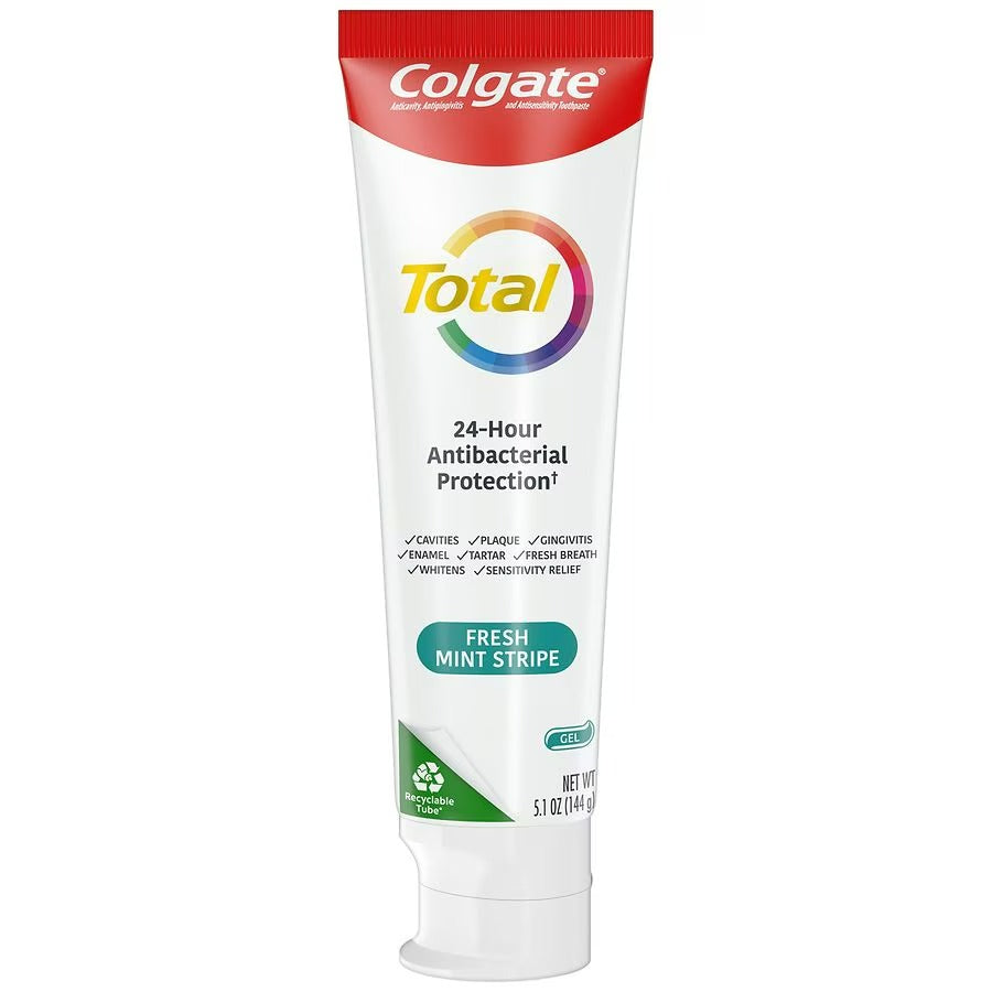 Colgate Total Toothpaste Fresh Mint Stripe Gel - 5.1oz/24pk