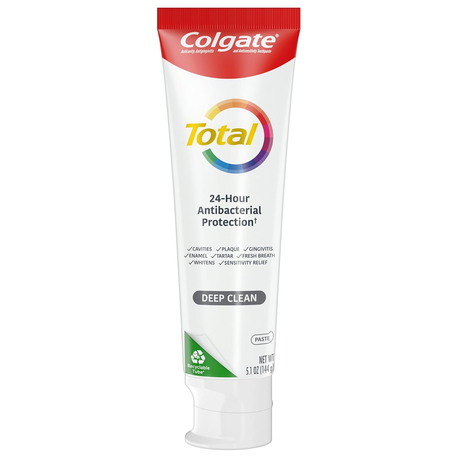 Colgate Total Toothpaste Deep Clean Paste - (2x5.1)oz/12pk