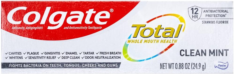 Colgate Total Toothpaste Clean Mint Paste - 0.88oz/24pk