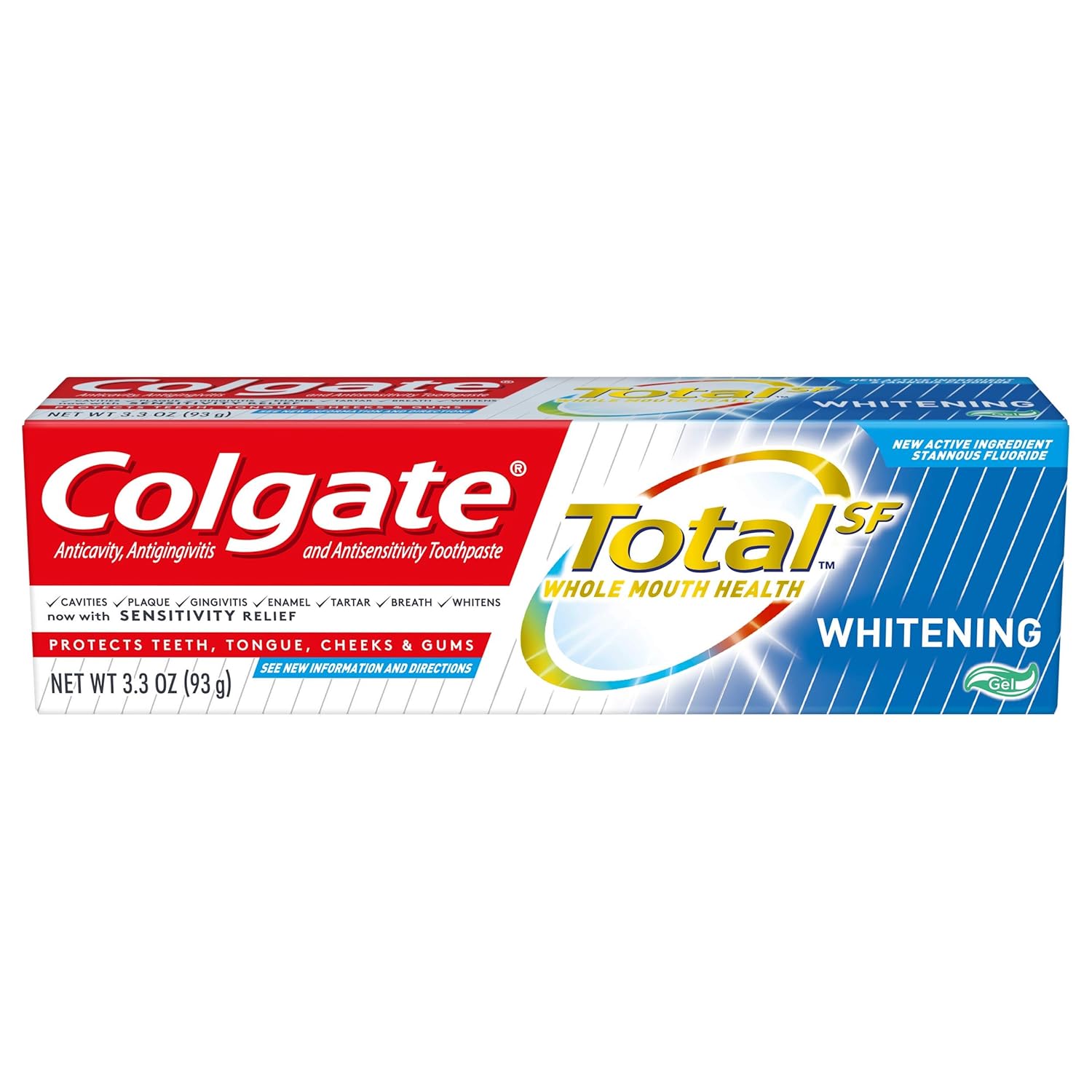 Colgate Total Toothpaste Whitening Gel - 3.3oz/24pk